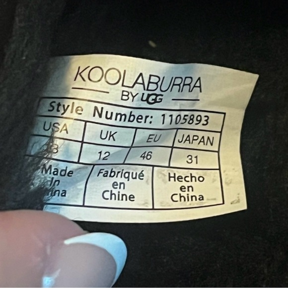 Koolaburra By UGG black suede Slipper size 13 - Picture 5 of 8